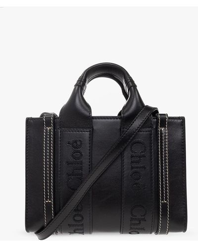 Chloé Woody Mini Shoulder Bag - Black