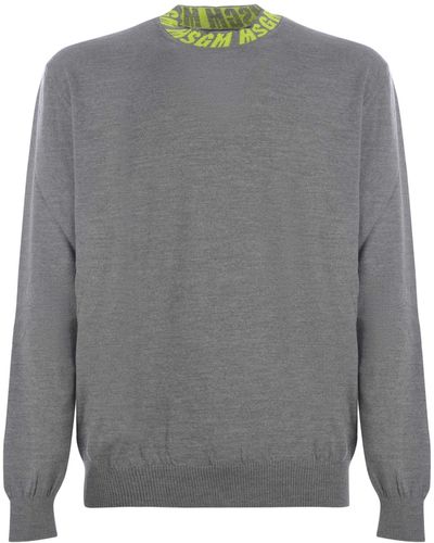 MSGM Sweaters Gray