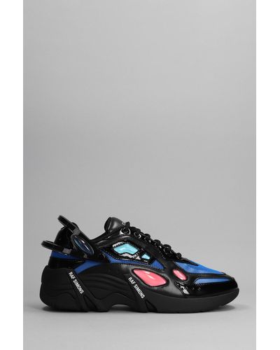 Raf Simons Cylon-21 Sneakers In Black Leather - Gray