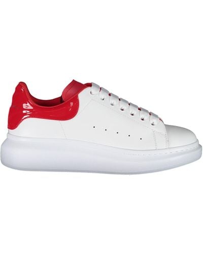 Red and white alexander mcqueen shoes discount