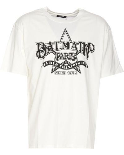 Balmain Star T-Shirt - White