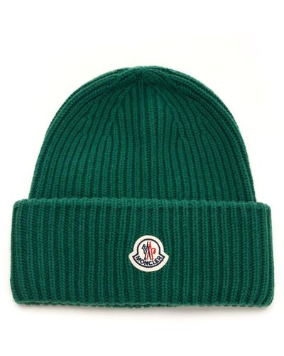 Moncler Wool And Cashmere Beanie - Green