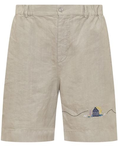 Nick Fouquet Shorts With Embroidery - Gray