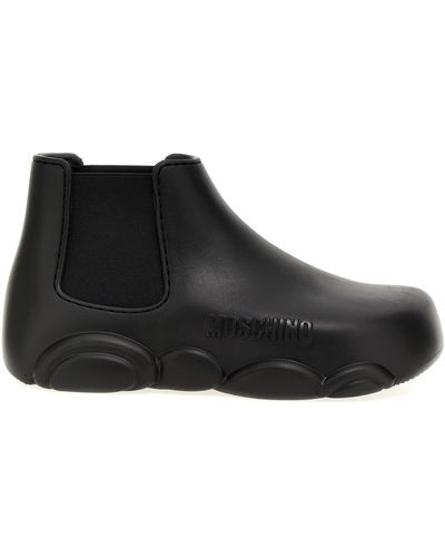 Moschino Gummy Boots, Ankle Boots - Black
