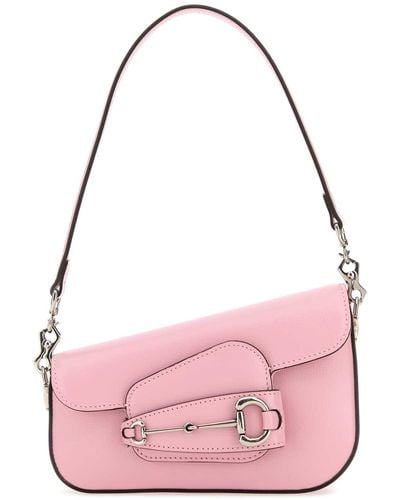 Gucci Leather Mini Horsebit 1955 Handbag - Pink