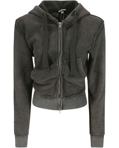 VAQUERA Inside Out Twisted Hoodie - Black