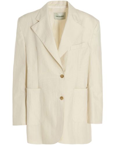 Low Classic Single-breasted Blazer Jacket - White