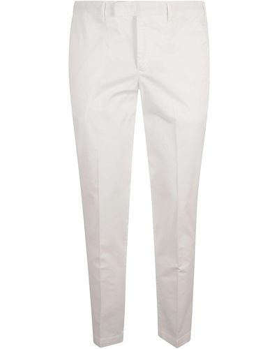 PT01 Slim Fit Plain Trousers - White