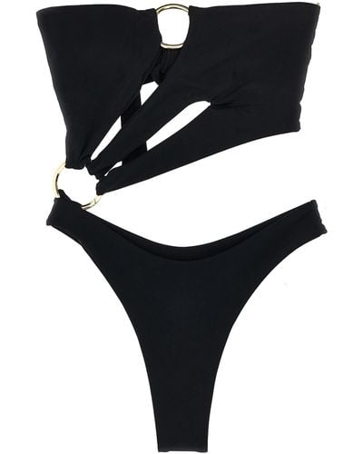 Louisa Ballou Strapless Sex Wax One-Piece Swimsuit - Black