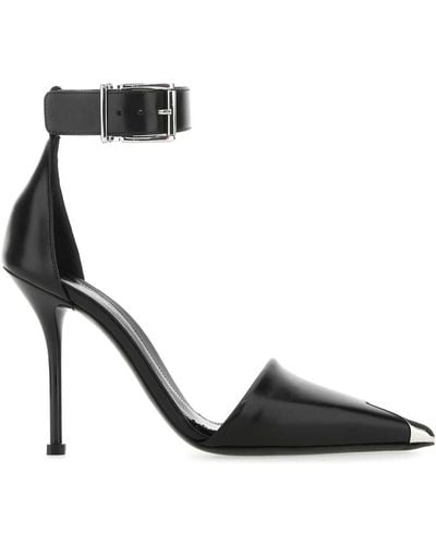 Alexander McQueen High Heel Court Shoe - Black