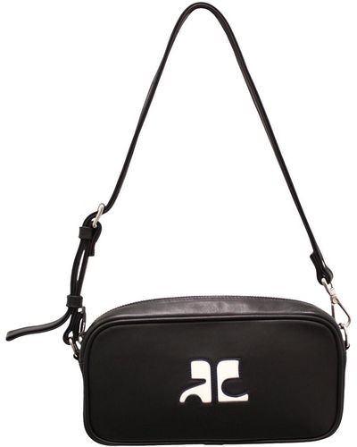 Courreges Leather Camera Uette Bags - Black