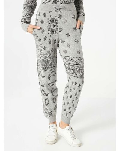 Mc2 Saint Barth Lightweight Knit Sweatpants With Bandanna Print - Gray