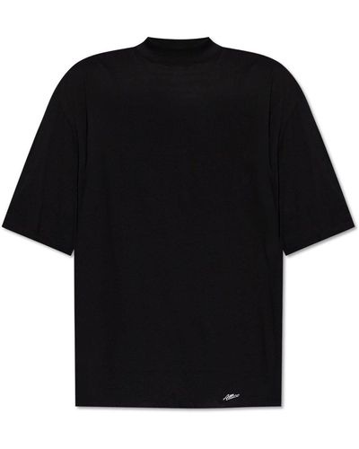 The Attico Logo Embroidered Oversized T-Shirt - Black