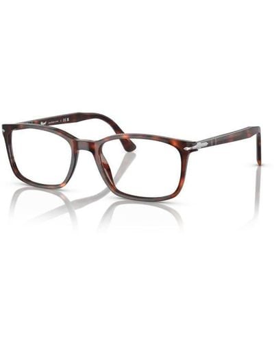 Persol Rectangle Frame Glasses - Brown