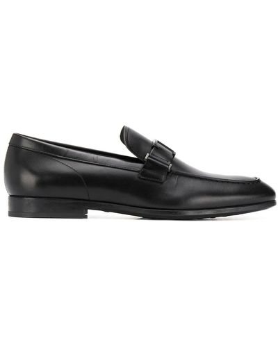 Tod's Black Leather Loafers