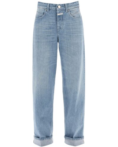 Closed Loose Jeans With Turn Up Hem - Blue