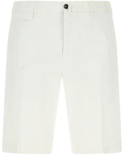 PT01 Plain Formal Slim Shorts - White