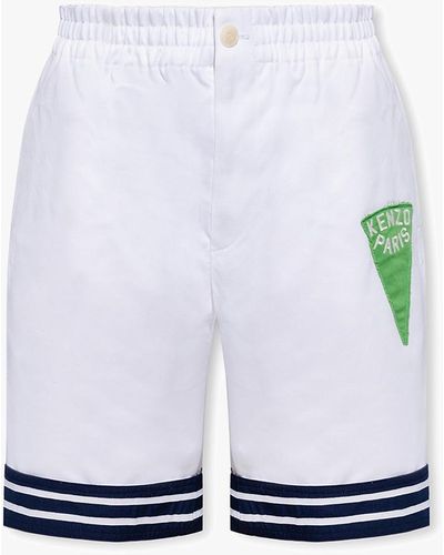 KENZO Shorts With Logo - White