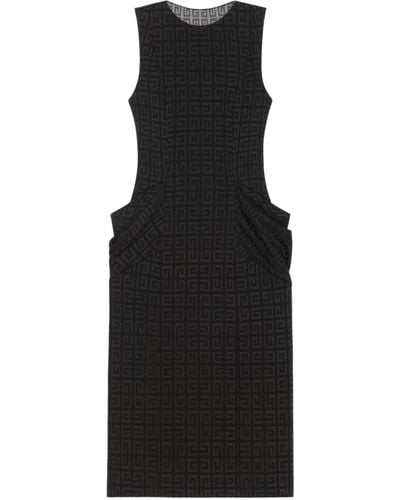 Givenchy Dress In 4g Jacquard - Black