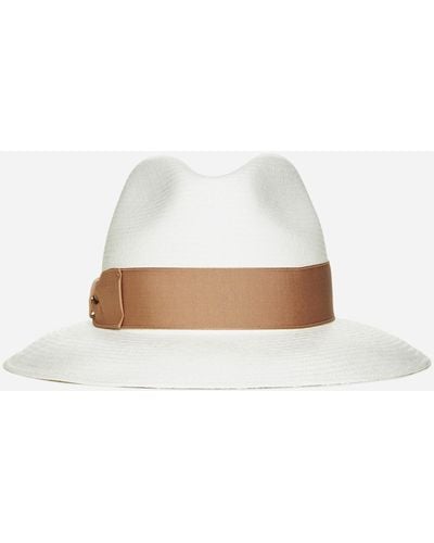Borsalino Fine Large Brim Panama Hat - White