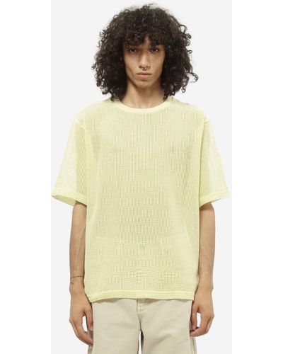 Stussy Cotton Mesh T-Shirt - Yellow