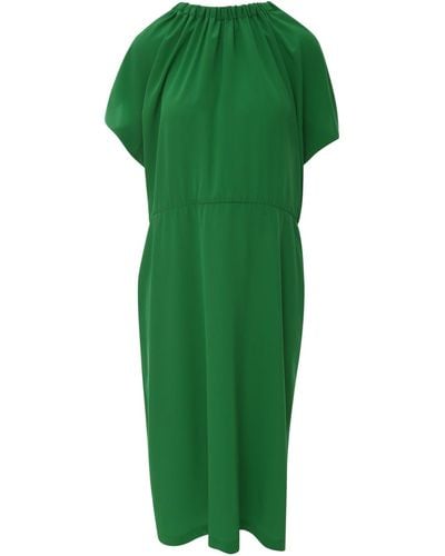 Mantu S/s Round Neck Tunic Dress - Green