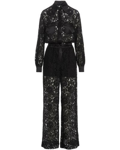 Dolce & Gabbana Cord Lace One-length Bodysuit - Black