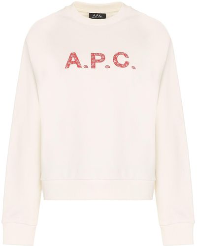 A.P.C. Patty Cotton Crew-Neck Sweatshirt - Pink