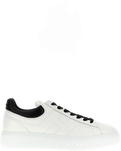 Hogan H-stripes Leather Sneakers - White