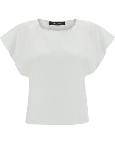 FEDERICA TOSI Top With Cap Sleeves - White