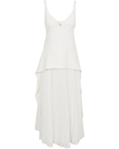 Jonathan Simkhai Sequoia S/L V Neck Midi Dress - White