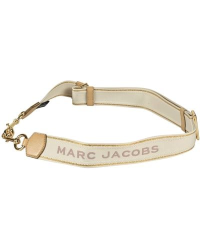 Marc Jacobs The Thin Outline Logo Webbing Strap - Metallic