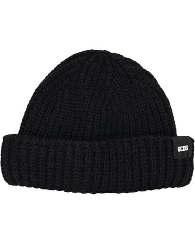 Gcds Cable-knit Beanie - Black