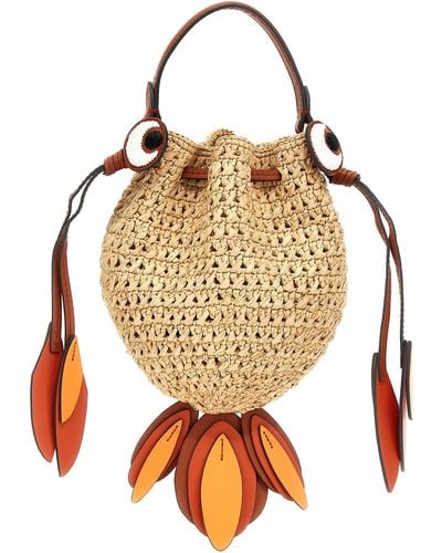 Anya Hindmarch 'Raffia Goldfish Mini' Crossbody Bag - Metallic