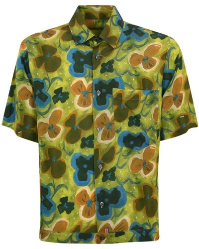 Daniele Alessandrini Floral Patterned Shirt - Green