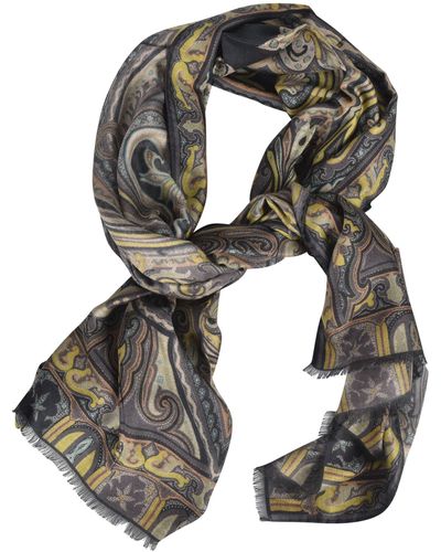 Etro Cashmere Blend Delhy Scarf - Green