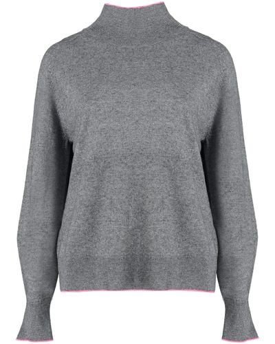 Pinko Wool Blend Turtleneck Jumper - Grey