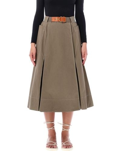 Tory Burch Poplin Belt Skirt - Multicolour