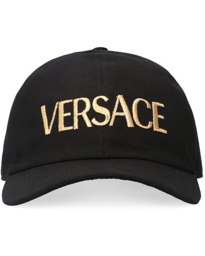 Versace Logo Embroidery Baseball Cap - Black