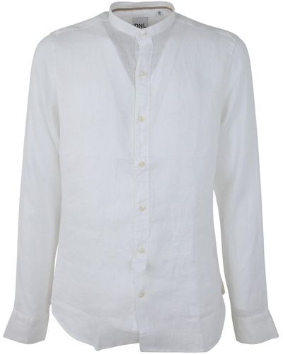 Dnl Korean Neck Shirt - White