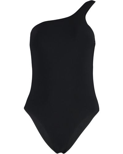 Isabel Marant Sage One-Shoulder Swimsuit - Black