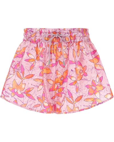 Isabel Marant Printed Nylon Blend Lysmee Shorts - Pink