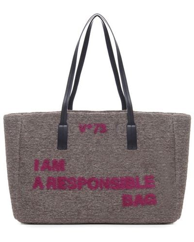 V73 Shopping Bag I Am Responsible Bag - Purple