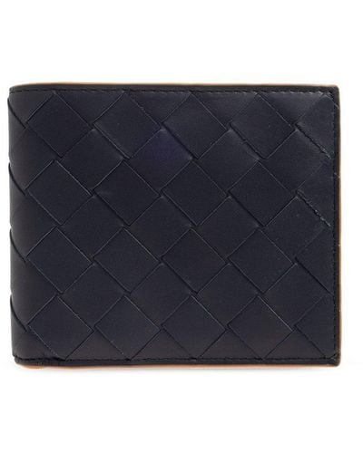 Bottega Veneta Leather Wallet, - Blue