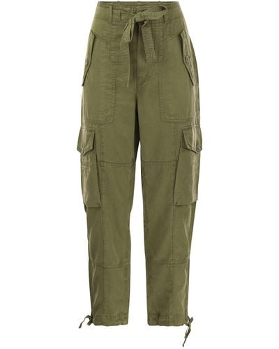Polo Ralph Lauren Linen Blend Twill Cargo Pants - Green