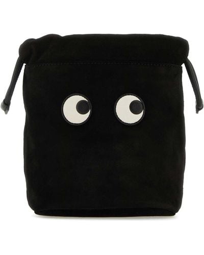 Anya Hindmarch Suede Pouch - Black