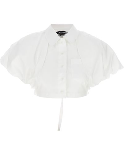 Jacquemus La Chemise Pavane Shirt, Blouse - White