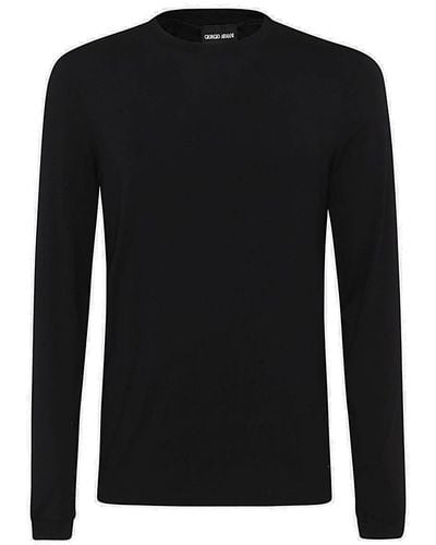 Giorgio Armani Round Neck Sweater - Black