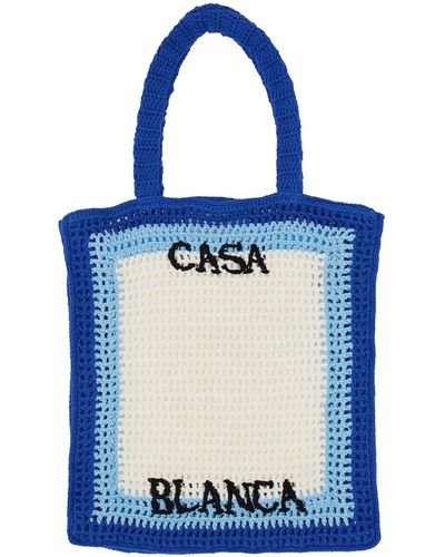 Casablanca Atlantis crochet-knit Tote Bag - Farfetch