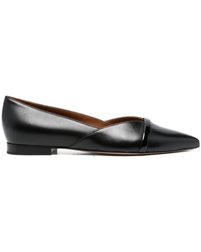 Malone Souliers Colette Leather Ballerina Shoes - Black